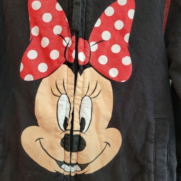 DISNEY Minnie Mouse Zip Up Hoodie Size 5/6 - Picture 2 of 5